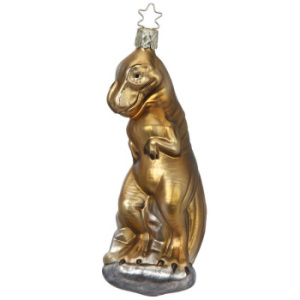 Inge Glas Стеклянная елочная игрушка на прищепке Тиранозавр Рекс, высота - 14 см