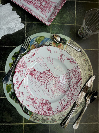 Bernardaud Tout Paris Обеденная тарелка, диаметр - 27 см, цвет - белый, розовый