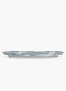 Serax Les Objets Mouleversants Фарфоровый поднос, размеры: 36,6х26,5х2,8h см, цвет - голубой