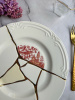 Seletti Kintsugi Тарелка для основного блюда, диаметр - 27.5 см, цвет - белый, красный, золотой