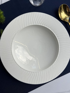 Serax Nido Набор из 2-х глубоких тарелок с рельефными полями, размеры: 24х24х4,3 см, цвет - белый