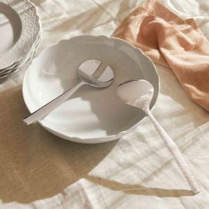 Alessi Dressed Набор для салата с рельефным узором на задней поверхности ручки, нержавеющая сталь