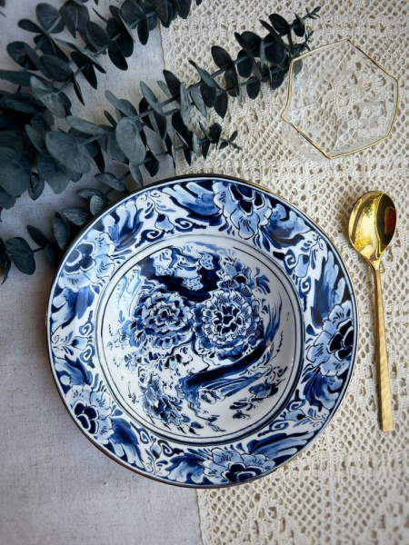 Seletti Classics on Acid Тарелка для супа Flower Bird, диаметр - 25,7 см, цвет - белый, синий