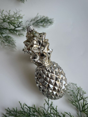 Silverado Стеклянная елочная игрушка Ананас, размеры: 6 × 6 × 14 см