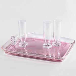 Kartell Teatime Поднос из переработанного полиметилметакрилата, 43,5х33х4,1h см, розовый