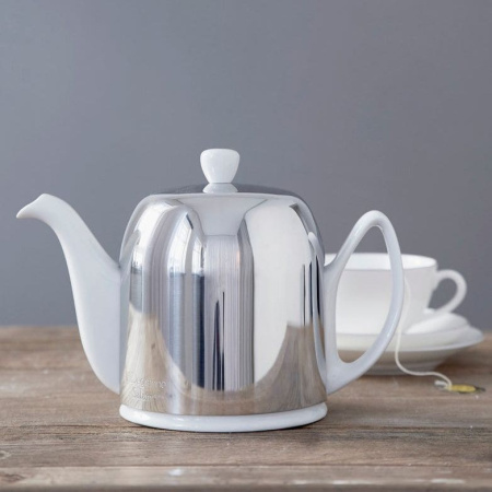 Degrenne Salam Заварочный чайник, объем - 1,3 л, цвет - белый, крышка - хром глянцевый