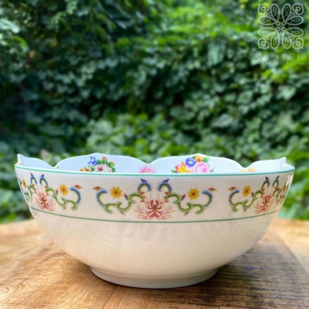 Seletti Hybrid Фарфоровый салатник Zaira, размеры: 22,5х22,5х10 см, цвет - белый, разноцветный