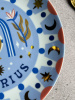 Bitossi Home L’Astrologia Тарелка для канапе или хлеба с декором Aquarius, диаметр - 16,5 см