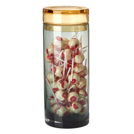 Pols Potten Caps and Jars Chic Набор стеклянных банок с крышками для хранения, цвет- серый, янтарный