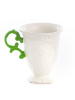 Seletti I-Wares Фарфоровая кружка, размеры: 10х10х11,5h см, цвет - белый, зеленый