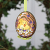 Peter Priess Пасхальное куриное яйцо с гладкой росписью "Цыплята"
