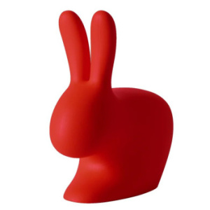 Qeeboo Rabbit Стул Заяц, размеры: 68,8x39,5x80h см, цвет - красный матовый