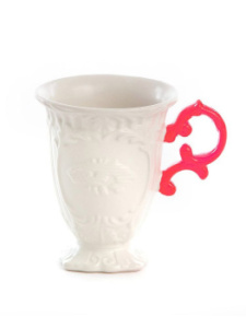 Seletti I-Wares Фарфоровая кружка, размеры: 10х10х11,5h см, цвет - белый, розовый
