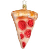 Inge Glas Стеклянная елочная игрушка Кусок пиццы, размер - 12,5 см, цвет - бежевый