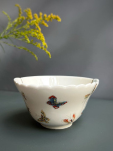 Seletti Kintsugi Фарфоровая пиала, диаметр - 11,5 см, цвет - белый, синий, золотой