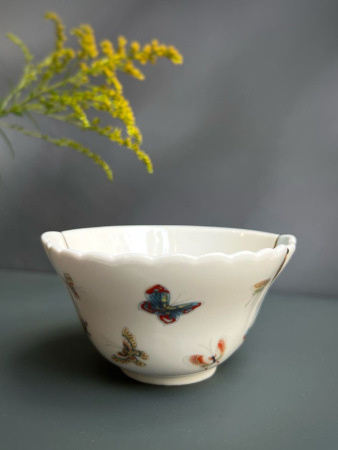Seletti Kintsugi Фарфоровая пиала, диаметр - 11,5 см, цвет - белый, синий, золотой