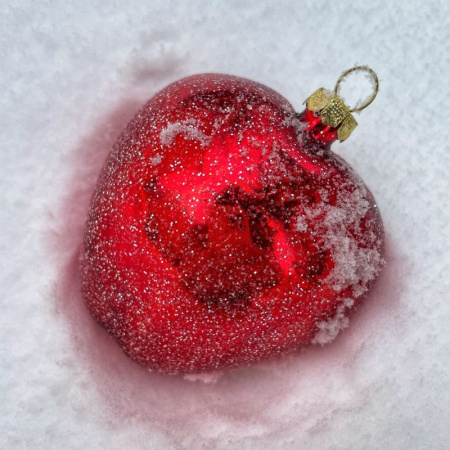 Inge Glas Magic Стеклянная елочная игрушка Яблоко, размер - 10 см