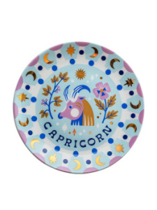 Bitossi Home L’Astrologia Тарелка для канапе или хлеба с декором Capricorn, диаметр - 16,5 см