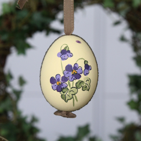 Peter Priess Пасхальное куриное яйцо с гладкой росписью 