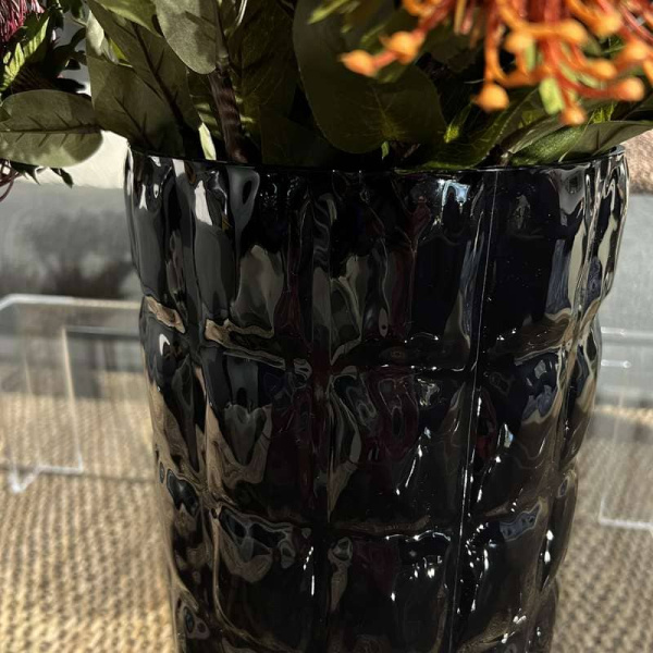 Kartell Matelasse Ваза, 30 см, черный