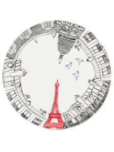 Gien Ca C'est Paris Блюдо для торта, диаметр - 30 см, цвет - белый, черный, красный