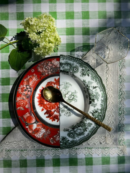 Seletti Hybrid Тарелка для супа Cecilia, диаметр - 25,4 см, белый, зеленый, оранжевый