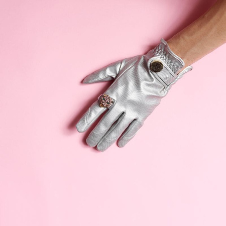Garden Glory Садовые перчатки из эко-кожи Silver Bullet, размер - M, цвет - серебряный