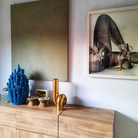 Pols Potten Yourtube Gold Керамическая ваза, размеры: 20х20х37h см, цвет - золотой