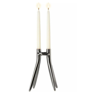 Kartell Abbracciaio Подсвечник, 20х11х25h см, цвет - графитовый блестящий металл