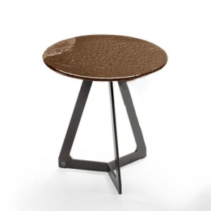 Fiam Lakes 50 Кофейный столик со стеклянной столешницей, размеры: 50 х 50 х 50h см, бронзовый