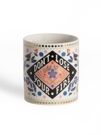 Bitossi Home Love Party Кружка с декором Don’t Lose you Fire, диаметр - 8,6 см, высота - 9,5 см