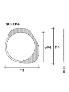 Fiam Shift Настенное круглое зеркало в стеклянной раме, размеры: 111х114hх5 см