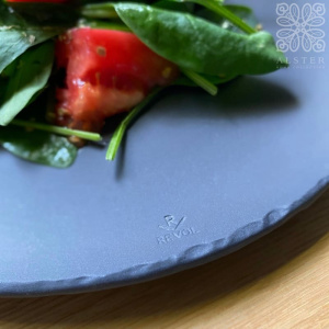 Revol Basalt Фарфоровая тарелка для основного блюда, 26,8 см, черный