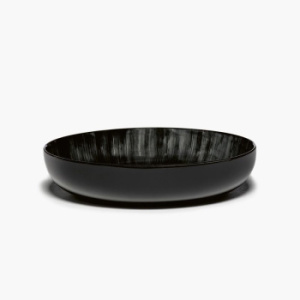 Serax De Набор из 2 фарфоровых мисок, размеры: 18,5х18,5х4,2 см, цвет - черный, белый