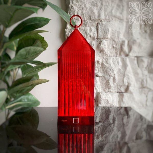 Kartell Lantern Настольный светильник - фонарь, 31 см, красный