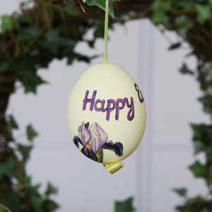 Peter Priess Пасхальное куриное яйцо с гладкой росписью 