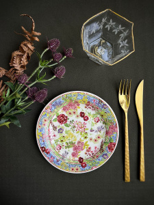 Gien Millefleurs Тарелка для канапе, диаметр - 16,5 см, цвет - белый, разноцветный