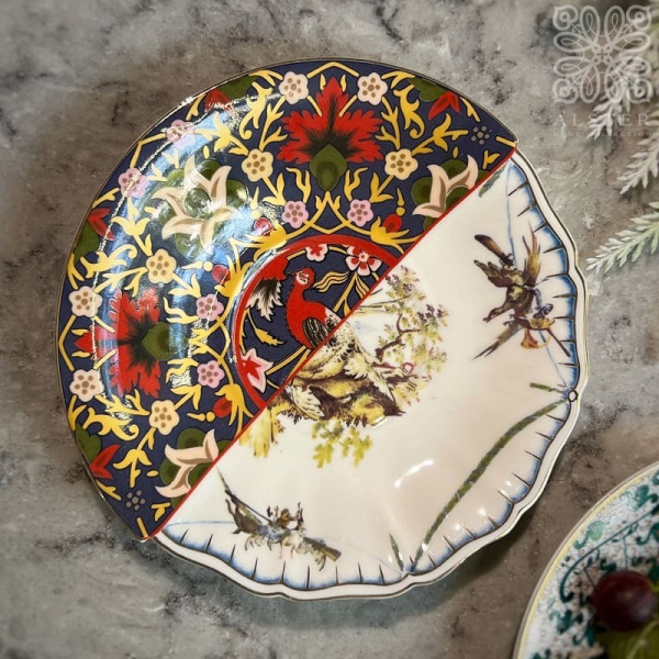 Seletti Hybrid Фарфоровая чайная пара Kannauj, 10,5х10,8х5,7 см, белый, черный, красный