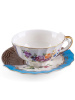 Seletti Hybrid Фарфоровая чайная пара Kerma, 10,5х10,8х5,7 см, цвет - белый, коричневый, синий