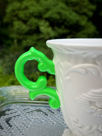 Seletti I-Wares Фарфоровая кружка, размеры: 10х10х11,5h см, цвет - белый, зеленый