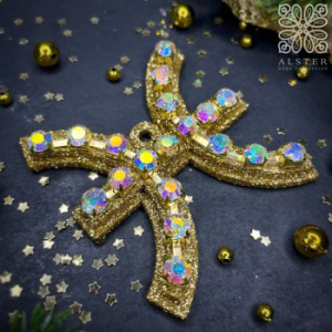 Goodwill Елочная игрушка - знаки зодиака "Рыбы", 6 см, золотой