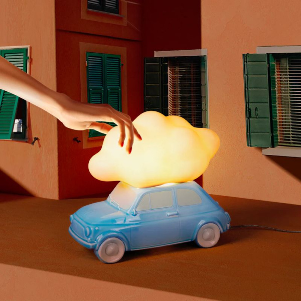 Seletti Nuvola Настольная лампа Автомобиль с облаком, размеры: 34,6х29х17h см, цвет - белый