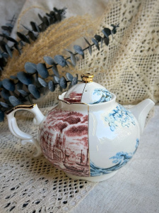 Seletti Hybrid Фарфоровый чайник Smeraldina, размеры: 15*15*13h см, белый, синий, красный