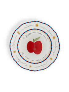 Bitossi Home Passion Fruit Тарелка для канапе или хлеба с декором Mela (Яблоко), диаметр - 16,5 см