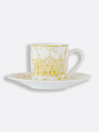 Bernardaud Tout Paris Набор из 2-х кофейных пар, объем - 80 мл, цвет - белый, желтый