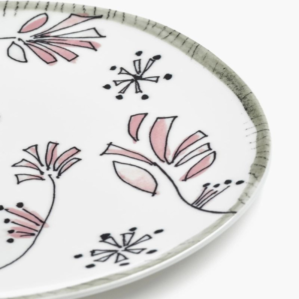 Serax Marni Midnight Flowers Набор из 2-х тарелок с рисунком Fiore Rosa MF, диаметр - 11,5 см
