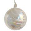ShiShi Стеклянная елочная игрушка Перламутровый шар, диаметр - 12 см, цвет - белый