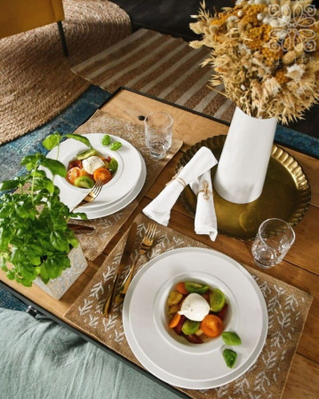 Degrenne Bahia Фарфоровая тарелка для супа, 26 см, белый