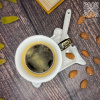 Seletti I-Wares Фарфоровая кофейная пара с ложечкой, размеры: 7х7х7h см, цвет - белый, золотой