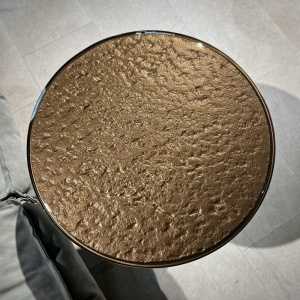 Fiam Lakes 50 Кофейный столик со стеклянной столешницей, размеры: 50 х 50 х 50h см, бронзовый